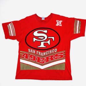 Vintage 90s Salem San Francisco 49ers Single Stitch Made In USA Shirt AOP XL
